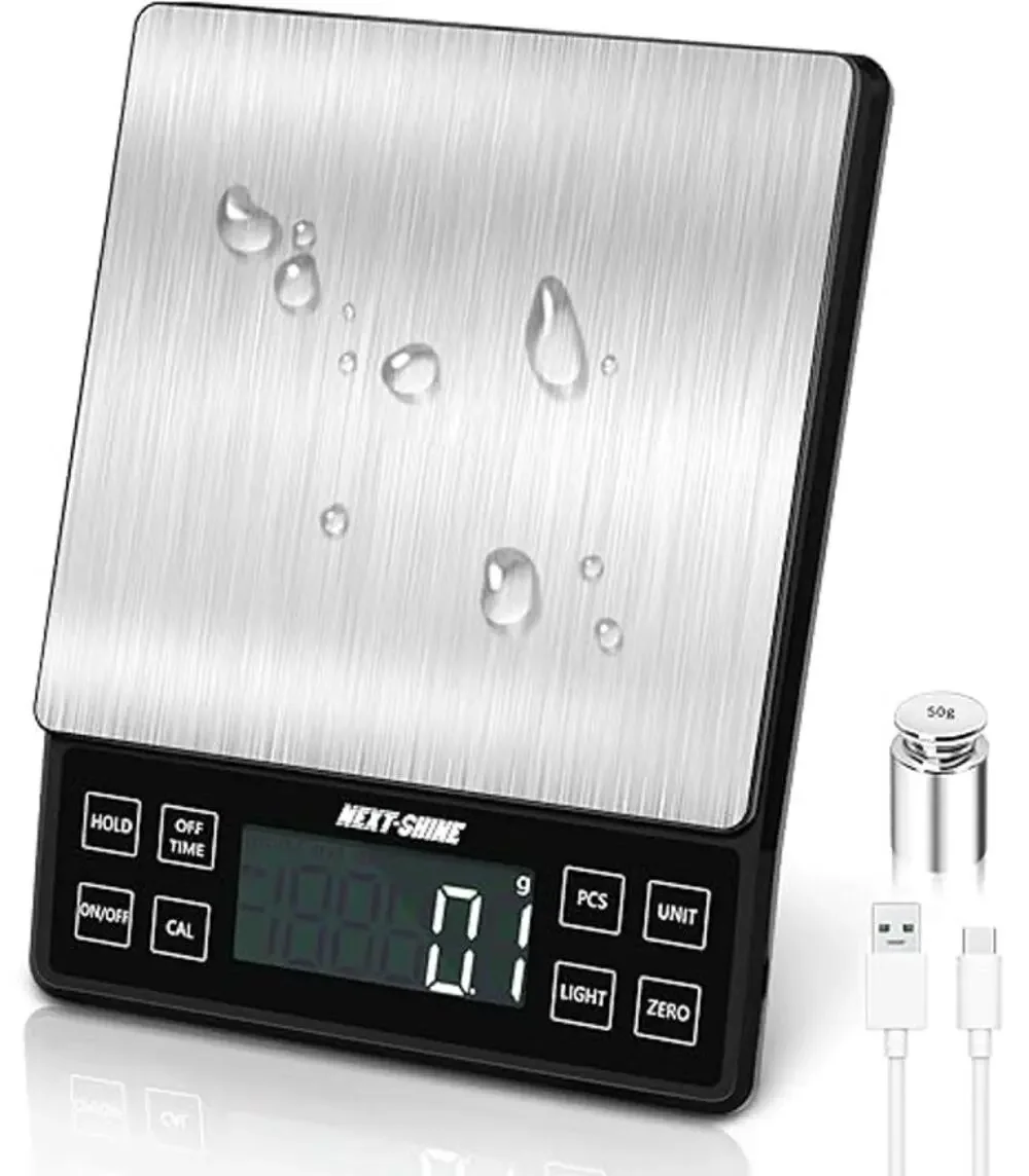 Food Kitchen Scale 11lb, Rechargeable Digital Scale with Nine Units
